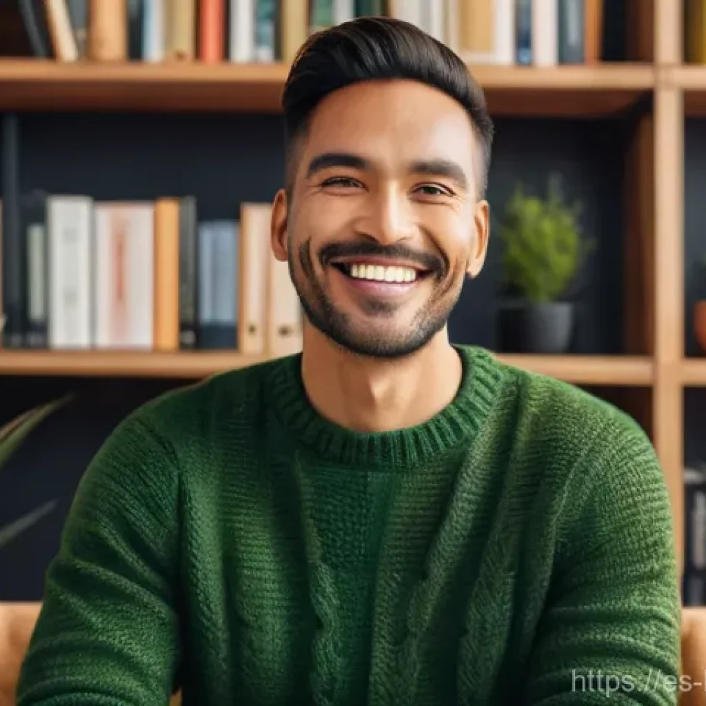 헤이지니 유튜브 채널 성장 비결 - A charismatic and authentic content creator, gender-neutral, in their late 30s, wearing a stylish ye...