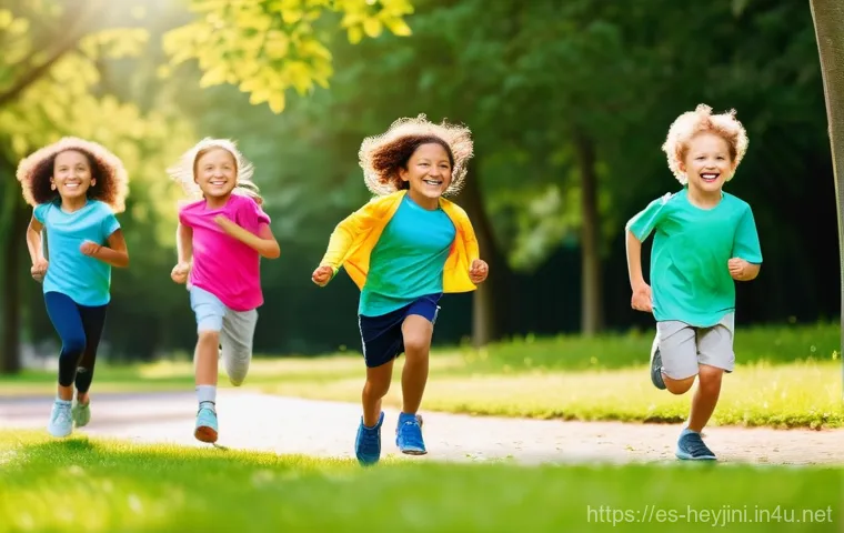 헤이지니의 사회적 공헌 활동 - **Prompt:** A vibrant and diverse group of children, aged 8-12, happily engaged in an online learnin...