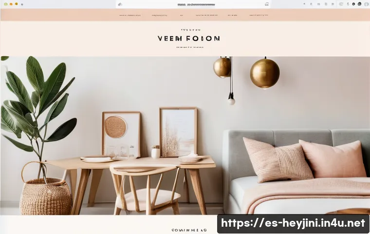 헤이지니의 공식 웹사이트 분석 - A warm and modern lifestyle influencer’s website homepage design, featuring soft pastel color palett...